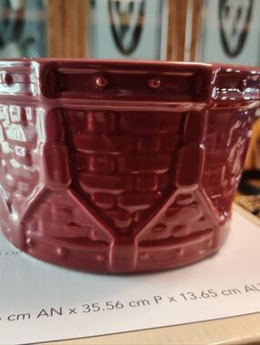 Longaberhet Woven Traditions paprika Drum Crock.